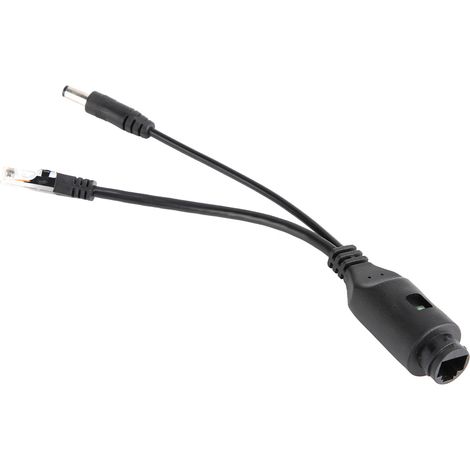 24V wasserdichtes PoE-Netzteil für IP-Kameras, Kabelinjektor/-verteiler, Schwarz (1/5)