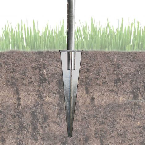 5x Bodenhülse Einschlaghülse für Ø 40 mm Bodeneinschlaghülse 50 cm Länge Zaunpfahl verzinkt Aufnahme 100x100 mm (1/2)