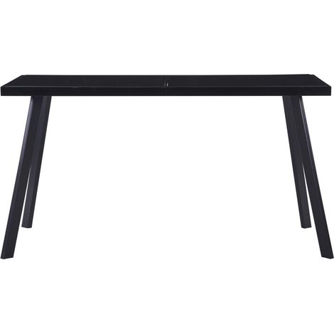 Maison Exclusive - Esstisch Schwarz 140 x 70 x 75 cm Hartglas