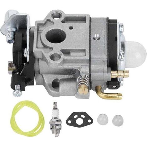 Kit di riparazione carburatore, parte della pompa del carburante, manutenzione dei decespugliatori, struttura in alluminio, 10 mm, colore argento (1/5)