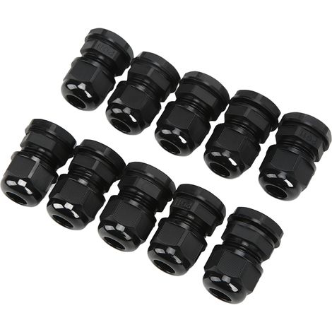 Packung mit 10 wasserdichten PA-Nylon-Kabelverschraubungen für Schaltschränke PG11B-10 (1/5)