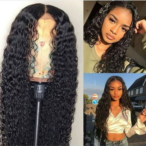 Perruque Brésilienne Bouclée Longue Femme Noire G1 Cheveux Naturels Chics (1/5)