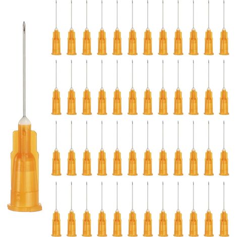 Aiguilles De Distribution Pointe Acier Inox 25G 1,5" Orange 50Pcs (1/5)