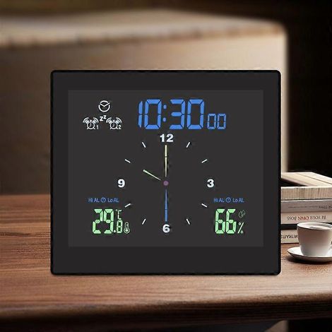 Une horloge multifonctionnelle étanche, un minuteur/réveil de bureau créatif, un gestionnaire de temps pour étudiants et un thermomètre/hygromètre d'intérieur.