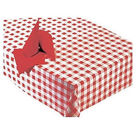 Nappe - DAM RL1.18X25M - Damier rouge - Papier damassé - Rouleau 25 m