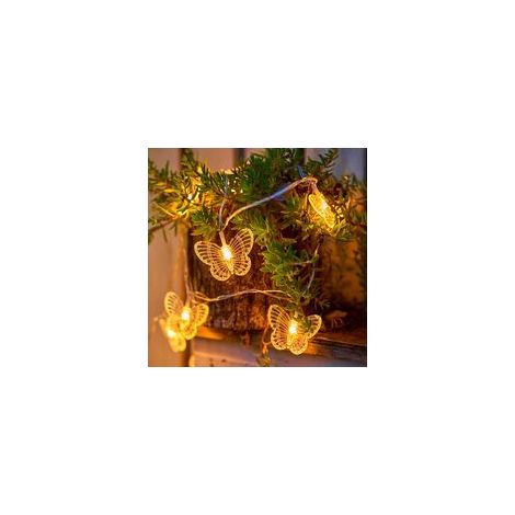Led Guirlande Lumineuse,éclairage de Noël,Fairy Lights,Led Lumières de Fées de Papillons,pour L'Extérieur Intérieur Décoration pour Les Enfants