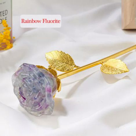 Gravel En Résine Époxy - Fragments Naturels De Quartz Rose Et De Fluorite - Décoration Reiki Et Ornement Intérieur - Lot De 1 (1/5)