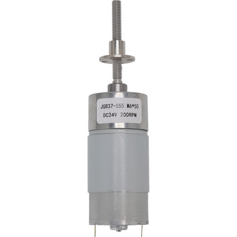 Moteur à vis sans fin autobloquant DC24V, couple élevé, réducteur de vitesse avec bride M6x50mm, 200 tr/min (1/5)