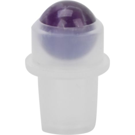Lot de 6 billes rouleaux en pierre naturelle d'améthyste pour flacons 10ml, remplacement pour diffuseur d'huiles essentielles. (1/5)