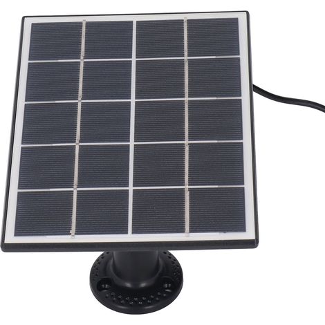 Panneau solaire 3W 5V professionnel à haut rendement en silicium monocristallin pour caméra de sécurité extérieure (noir) (1/5)