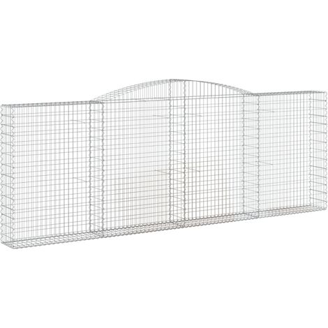 Gewölbter Gabionenkorb 400x30x140/160 cm Galvanisiertes Eisen