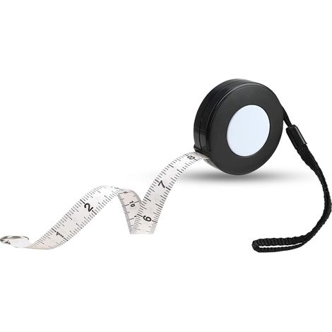 Mètre ruban souple double face, 80 pouces, rétractable, rond, pour la couture, la confection et les loisirs créatifs. (1/5)