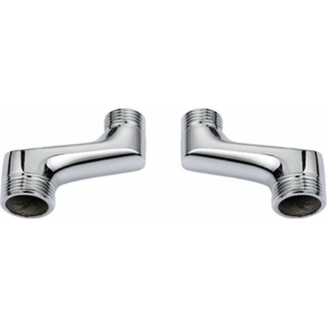 Ikodm – Raccord coudé douche laiton réducteur G1/2 à G3/4 – Fixation murale – Galvanoplastie multicouche résistante à la corrosion (1/3)