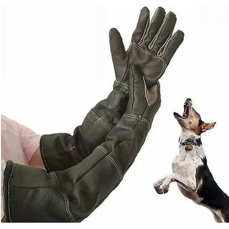 Gants En Cuir Pour Manipulation D Animaux - Imperméables - Longueur Avant-Bras - Protection Contre Morsures Et Griffures - Lot De 1 Paire (1/5)