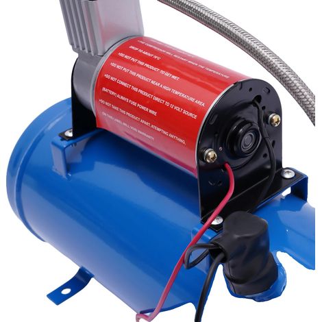 Compresor de aire, depósito de 6 litros, CC 12V, corriente 23A, presión máxima de 100 psi, tamaño compacto. (1/5)