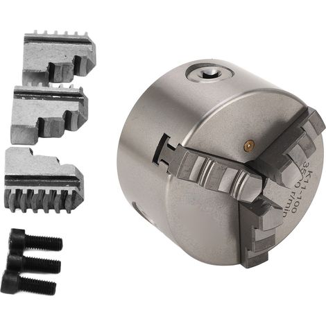 Kit de rechange pour mandrin de tour autocentrant à 3 mors en métal avec clé K11-100 (1/5)