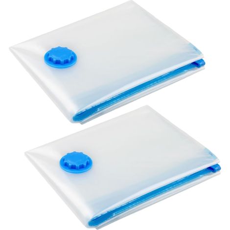 Sacs de rangement sous vide, gain de place de 80 % pour la literie, les vêtements et les couvertures, bleus, XL-AquaForge