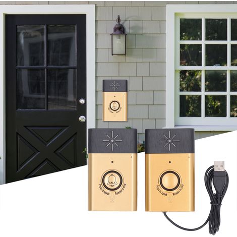 Sonnette intelligente à commande vocale avec interphone puissant et clair, sonnette interphone sans fil individuelle. (1/5)
