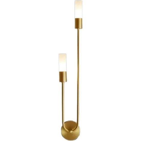 Lámpara de pared de latón, ligera y lujosa, con diseño que ahorra espacio, tira de luz decorativa larga y fuente de luz de 3W y 3000K. (1/4)