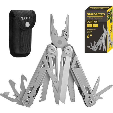 15-in-1 Multitool Zange Edelstahl mit Nylontasche, faltbar, für Outdoor & Camping (1/5)