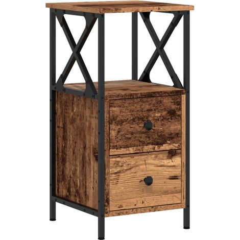 Maison Exclusive - Nachttisch Altholz-Optik 34x35,5x70 cm Holzwer