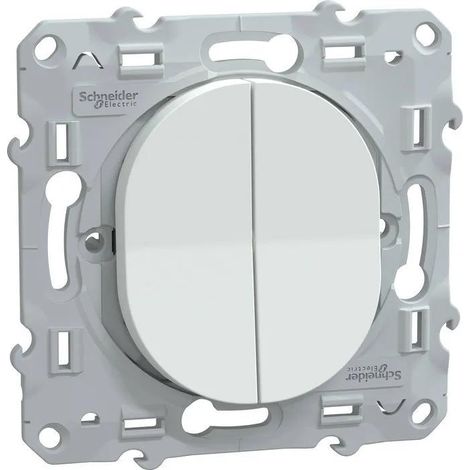 Schneider Electric Ovalis pulsante doppio bianco 10A