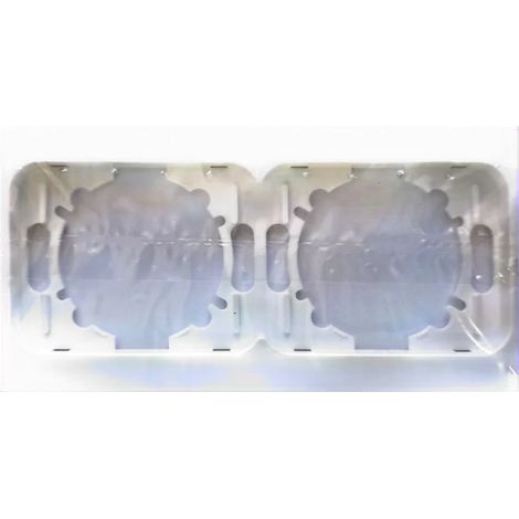 Legrand Diplomat Light 088448 Placa horizontal 2 estaciones Blanco (1/2)