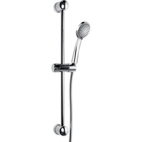 Ensemble de douche sur barre 3 jets Indra chromé - DISFLEX