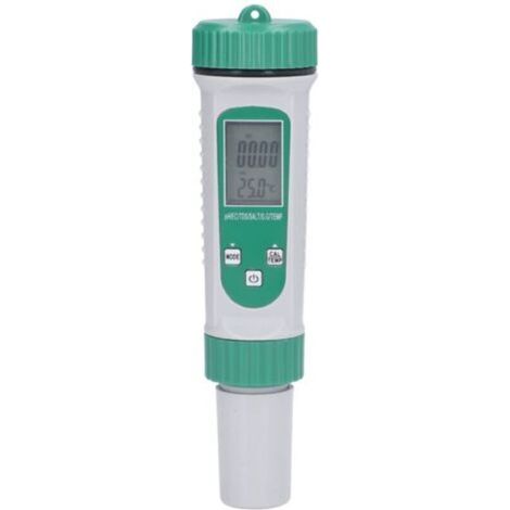 Tester per la qualità dell'acqua (pH/EC/TDS/salima/densità relativa/temperatura) con illuminazione bianca - Preciso e affidabile per un facile monitoraggio - Fornito senza batteria (1/5)