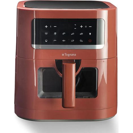 Freidora de aire de porcelana Tognana 7 L color rojo manzana