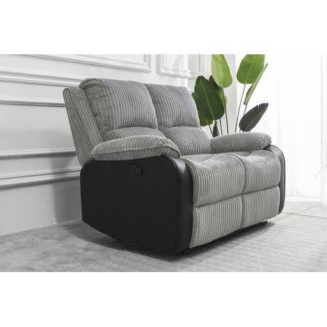 Roomee Living room Jumbo Cord Fabric Recliner Lounge 2 seater Sofa