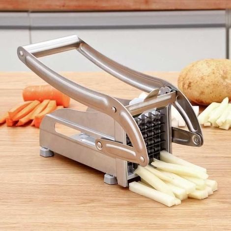 Coupe-Frites Machine de découpe de Cuisine,Machine à Couper Les Pommes de Terre,Machine à Couper Les Frites Acier Inoxydable (1/4)