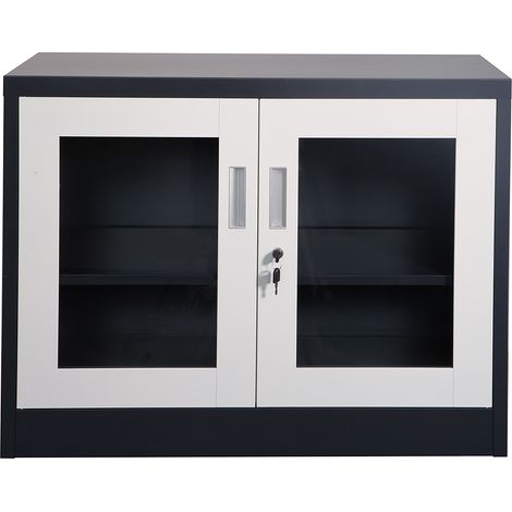 Aktenschrank UFA dunkelgrau weiss (1/2)