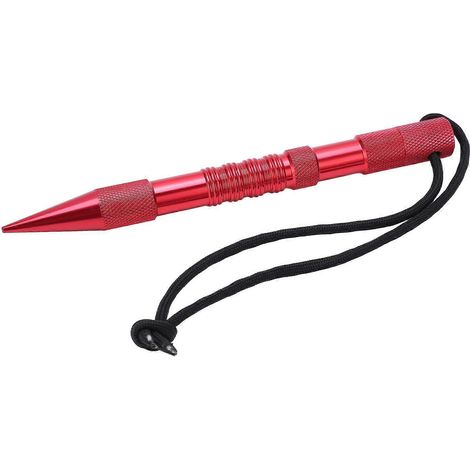 Aiguille FID en alliage d'aluminium pour paracorde, accessoires FID pour le travail du cuir ou de la paracorde (rouge)