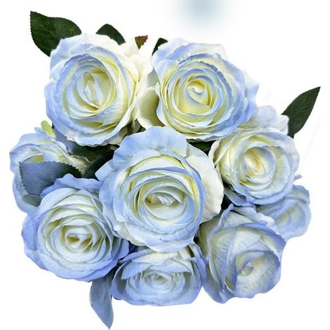 Arrangement de fleurs artificielles à 9 têtes pour mariage et décoration d'intérieur, 45 cm de long, pour multicolore (rouge clair, jaune, violet) (1/4)