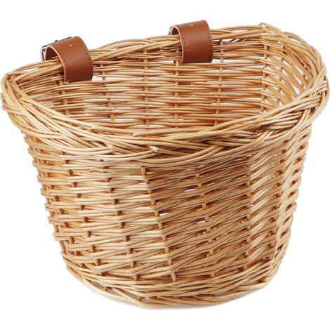 Panier de vélo pour Enfants en Osier pour 12 14 16 18 20 Pouces Filles Vélos Scooter Tricycle Accessoires de vélo pour Enfants avec Sangles en Cuir Plusieurs Couleurs (1/5)