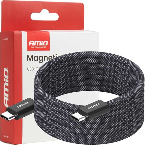 Cable USB-C magnético de 60 W y 200 cm amio-04841 (1/5)
