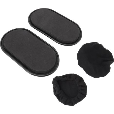 Glisseurs antidérapants noirs pour exercices mains et pieds, grande surface de contact, légers, coordination corporelle complète. (1/5)