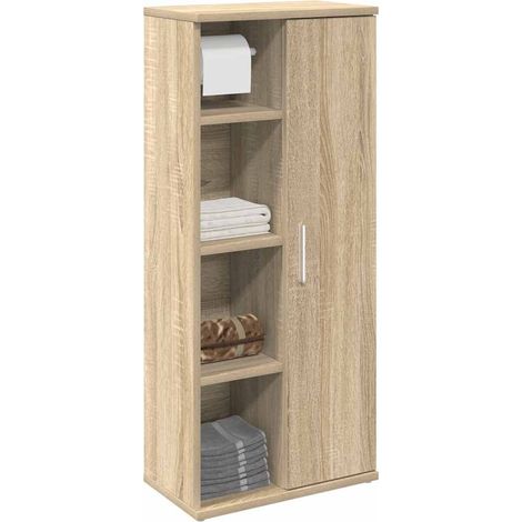Badezimmerschrank mit Rollenhalter Sonoma-Eiche 39x22x90 cm vidaXL124101 (1/5)