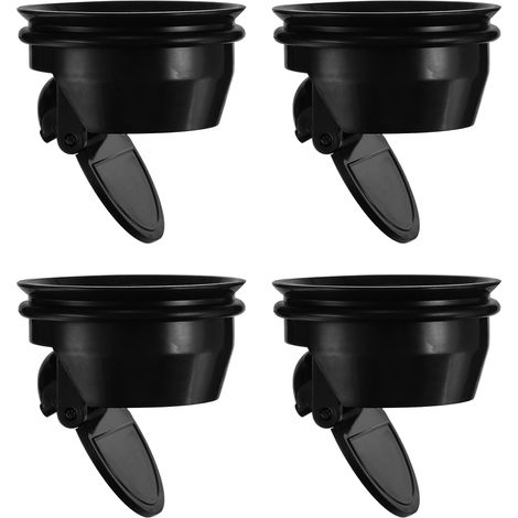 Noyau Anti-Odeur pour Siphon De Sol Plastique Noir Lot De 4 (1/5)