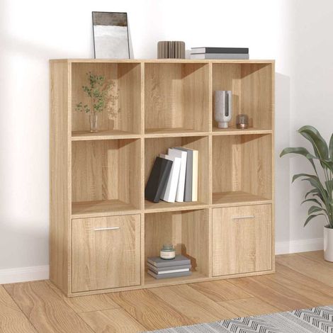 vidaXL Estantería madera contrachapada color roble Sonoma 98x30x98cm (1/5)