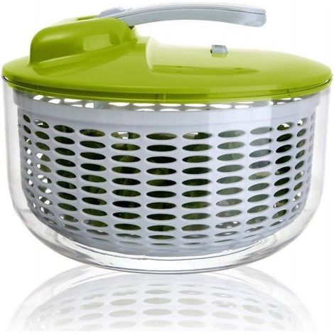 Essoreuse à Salade, Capacité: 50x28x55 cm, Plastique, Sans BPA, Spinderella, Couleur: Transparent/Blanc/Vert
