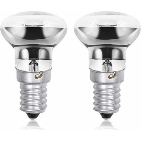 R39 E14 40W Lava Lamp, Small Edison Screw SES Spot Reflector Lava Bulbs, Warm White 2800K Energy Saving R39 Dimmable Bulbs (Pack of 2) (1/4)