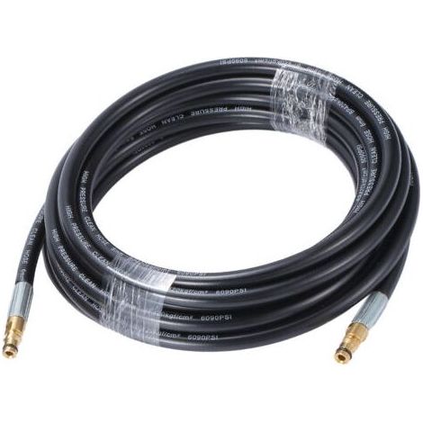 Tuyau Haute Pression - 6 M - Connecteur Rapide - Pour Nettoyeur Haute Pression - 160 Bar - PVC Renforcé Cuivre - Noir (1/5)