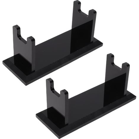 Supporto per rasoio in acrilico - Nero - Stabile ed elegante - Per rasoi Viking Blades Chief MK-23C - Organizer compatto per il bagno 10x4x4,5 cm (1/5)