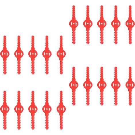 Lawn Mower Replacement Blades, 20Pcs Lawn Mower Blade Accessories, Replacement Electric Corded Mower, Garden Lawn Mowing Accessories for COOCHEER Cordless Lawn Mowers (Red) (1/4)