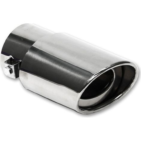 63mm Extrémités de Tuyau d'échappement Universel Embouts Silencieux D'éChappement Acier Inoxydable Voiture Silencieux Queue Unique Sortie Droit Argent (1/5)