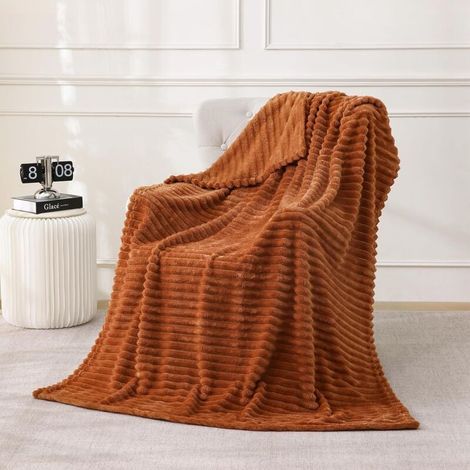 Couverture de canapé couleur caramel 70100cm 1 pièce couverture confortable automne Halloween décoration de chambre (1/5)
