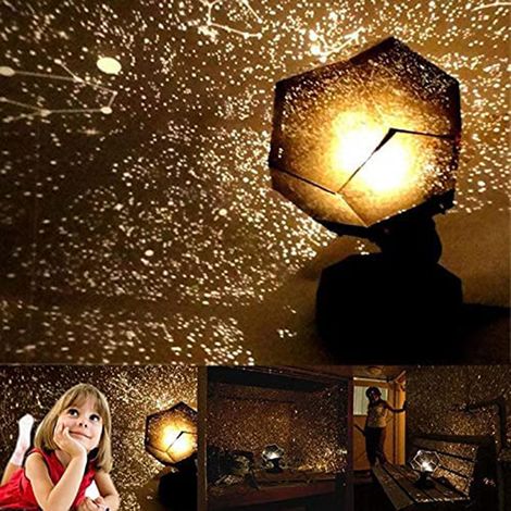 Lampe de projection ciel étoilé, projecteur USB, veilleuse 3D, lampe de chevet pour chambre d'enfant (1/5)