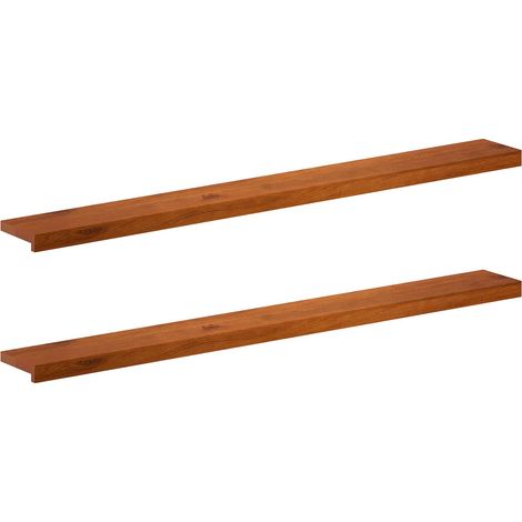 Alfeizares 2 uds. Marrón 140 x 20 x 2 cm Madera de Roble Sólido vidaXL